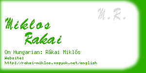 miklos rakai business card